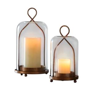 Decorative Brass Hurricanes Candle Stand With Clear Glass <b>Heat</b> Resistant Home Wedding Holiday Decoration Candle Holder - Product Image 5