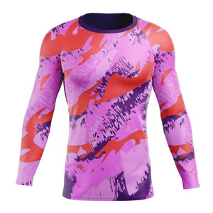 Camiseta de compresión sublimada unisex con logo personalizado, estampado por transferencia térmica, ecológica, con apliques de Jiu Jitsu BJJ, para venta al por mayor. - Product Image 1