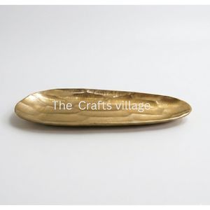 Bandeja de Metal de Lujo con Acabado Dorado, Plato Decorativo para Servir, Centro de Mesa Elegante, Plato para Frutas y Bocadillos, Adorno para el Hogar - Product Image 6
