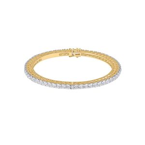 14K Yellow Gold Round Diamond Full Eternity Bangle - Product Image 1