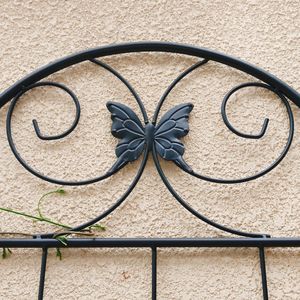 2 Pack 86.7\" X 19.7\" Black Metal Garden <b>Trellis</b> Rustproof Outdoor <b>Flower</b> Support for Climbing Plants Fence & Gate - Product Image 4