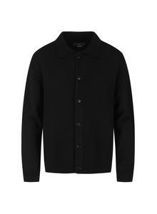 Suéter Cárdigan de Punto para Hombre, con Cuello y Capucha, Botones, 100% Algodón, con Forro de Lana, Manga Larga, para Invierno - Product Image 1