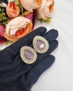 Trendy Tear Drop Gemstone <b>Stud</b> <b>Earrings</b> Elegant <b>Crystal</b> Frame Oversized <b>Stud</b> <b>Earrings</b> For Women Party Wear Wholesale Collections - Product Image 6