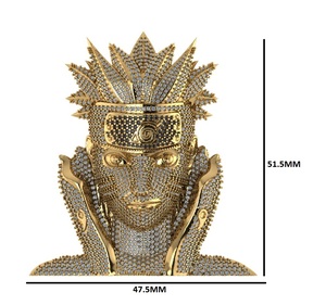 Custom Iced out hip hop labgrown Diamond 10k <b>gold</b> king Charm Unisex <b>pendant</b> Gift Jewelry - Product Image 3