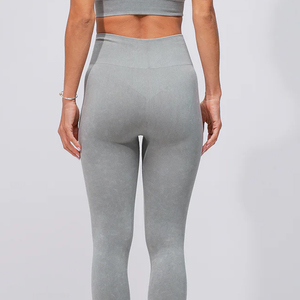 Women High Waist Standard Knitted Spandex/Nylon Breathable <b>Leggings</b> <b>with</b> <b>Pocket</b> Fleece Lined Yoga Spring - Product Image 4