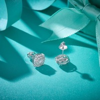 Pendientes de Lujo con Diamantes Cultivados en Laboratorio, Chapados en Oro y Plata, Corte Cojín, Joyería de Moda para Estudiantes Universitarios