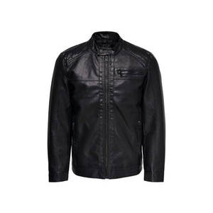 Nouvelle veste en cuir pour homme Hiver 2026, col montant en toile, logo frontal, respirante et imperméable - Product Image 5