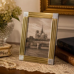 Rectangular Vertical Brass Photo <b>Frame</b> <b>with</b> Scalloped Edge Design Handmade Metal Tabletop <b>Frame</b> - Product Image 1