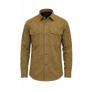 Camisa de Trabajo Ignífuga de Algodón Marrón, Cumple con la Norma NFPA 2112, Manga Larga con Broches de Perla, Ropa de Protección para Soldadura, Resistente al Calor de 2300-500°C - Product Image 2