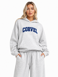 Ensemble de survêtement brodé en chenille de haute qualité pour femme, coupe ample et personnalisée, en coton brossé doux, jambes larges, idéal pour l'hiver (OEM/ODM) - Product Image 4
