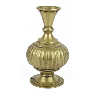 Floreros decorativos para interiores y exteriores de metal de latón para Hotel, macetas, florero de latón antiguo de acero para Decoración de mesa del hogar - Product Image 2