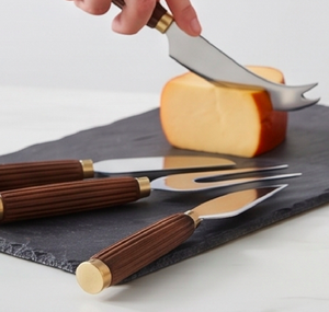 Elegant Stainless Steel <b>Cheese</b> <b>Knives</b> <b>Set</b> With Walnut Handle Perfect For Dining Kitchen Tableware And Wedding Party Serving - Product Image 6