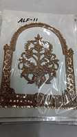 Patch triangulaire personnalisé en toile avec fleurs, broderie à la main, perles Dabka, à coudre sur les vêtements, les chapeaux, les cadeaux, textile Kushang