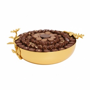Bol décoratif en or de haute qualité, plateau à chocolat, décoration de table, bol à bonbons pour la maison et les hôtels. - Product Image 3