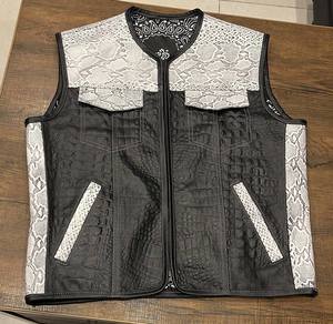 Trending Premium <b>Leather</b> Motorcycle Riding Vest Windproof Waterproof Breathable Plus Size Racing Safety Men Custom Available - Product Image 5