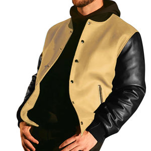 Top Design Letterman Man Jackets Custom Printed Men's Varsity College Jackets High School Breathable Varsity Jacket for Man - Product Image 4