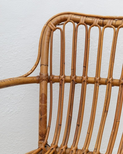 <b>Vintage</b> Bamboo Wicker Dining <b>Chair</b> Natural Woven Rattan Style <b>Chair</b> Rustic Handmade Dining Furniture for Kitchen Dining Room - Product Image 4