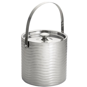 Oval Shape Hammered Metal Steel Wine Cooler Silver Finished Champagne Ice Bucket With Handle For <b>Bar</b> and Party Beer Chillers - Product Image 6