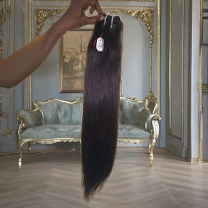 Cabello crudo indio de doble trama de máquina de donante único de alta calidad premium. Extensión de cabello humano de indis. pelos vrigin de donante único - Product Image 6