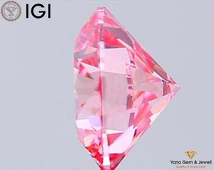 เพชร CVD ที่ได้รับการรับรองจาก IGI น้ำหนัก 1.50 กะรัต ขนาด 7.35 มม. ทรงกลม ความสะอาดระดับ VS1 สีชมพูสดใสแฟนซี สำหรับทำเครื่องประดับตามสั่ง - Product Image 5