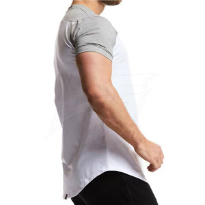 T-shirts de sport pour hommes, anti-transpiration, légers, séchage rapide, tricotés, 260 grammes, coupe ajustée, respirants, en Spandex/Polyester pour la remise en forme - Product Image 5