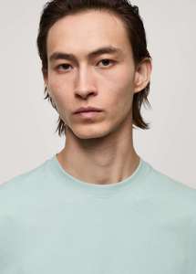 T-shirt surdimensionné vert menthe pour homme, mélange de coton, épaules tombantes, style streetwear décontracté, vêtement d'été, marque privée personnalisée - Product Image 5