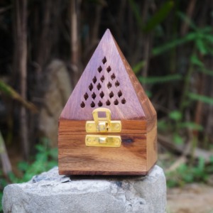 Soporte de madera para incienso Dhoop Batti, quemador de espirales de incienso, soporte para Bakhoor Mubkhar, hecho a mano, fragancia para el hogar, aroma duradero de 5 meses - Product Image 3