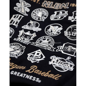 HIVJ217-Mangas de cuero genuino para hombre, parches de bordado múltiple personalizados y Logos, chaqueta de equipo universitario, color marrón - Product Image 3