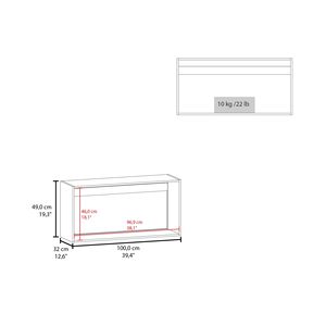 Armadietto da parete bianco da 19 pollici con due ante e due ripiani interni per cucina - Product Image 4
