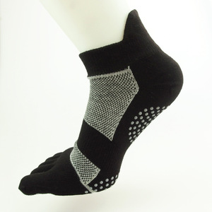 Yoga Toe <b>Socks</b> with Non Slip <b>Grips</b> Low Cut Five Finger Cotton <b>Socks</b> Breathable Anti Skid Sport Hosiery for Pilates and Gym Work - Product Image 4