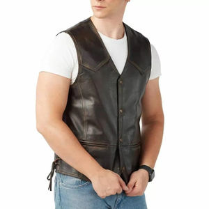 Nuevo Chaleco de Cuero Casual de Invierno para Hombre, Transpirable, Impermeable, Ecológico, Diseño Personalizado, Servicio OEM - Product Image 4