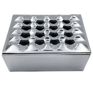 Square Aluminum Desktop Ashtray Minimalist Design - Product Image 2