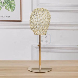 Nouveaux Mannequins à Tête en Fer avec Base en Bois, Têtes de Mannequin en Fil Métallique sur Pied - Product Image 6