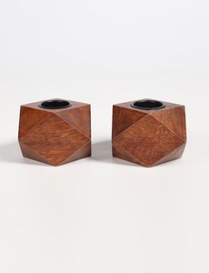 Handmade Wooden Tea Light <b>Candle</b> Holder Rustic Geometric Design Decorative Home Table Centerpiece Decor - Product Image 6