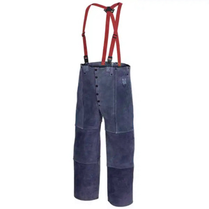 Premium Cowhide <b>Split</b> Leather Welding <b>Trouser</b> Custom Design Industrial Safety Clothing Fire Resistant CE Certified Heat - Product Image 5