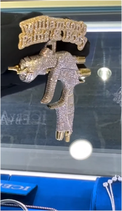 CONCEPTION Colgante Hip Hop Personalizado con Nombre de Arma, Letra y Piedra de Moissanita VVS, de Plata de Ley S925, con Incrustaciones de Piedras, Joyería Certificada GRA - Product Image 3