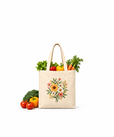 Sac fourre-tout en toile AMANI à motifs floraux bohèmes imprimés, motifs pré-imprimés hydrosolubles, fermeture personnalisée, pour femmes, shopping, voyage