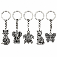 Porte-clés vintage en métal avec accents décoratifs, design personnalisé, cadeau souvenir, fourni directement par le fabricant
