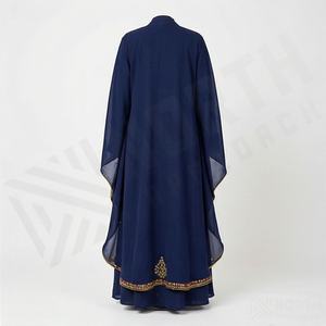 Conjunto de 2 Piezas, Abaya con Mangas de Murciélago y Lentejuelas, Vestido Casual de Verano para Mujer, Vestido de Fiesta para Ramadán, Caftán Musulmán, Color Personalizado - Product Image 2