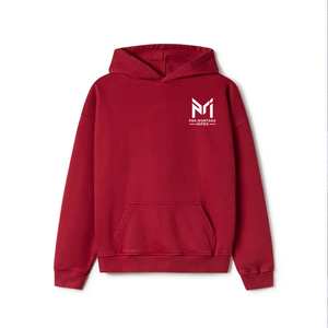 Sweat-shirt à capuche rouge pour homme Pak Muntaha Impex, coupe classique, poche avant, vêtement décontracté, pull en molleton tricoté pour l'automne, 100% coton - Product Image 1