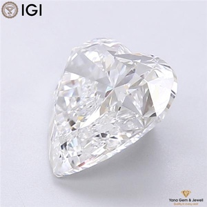 Coupe en forme de cœur parfaite 3.00 CT. Diamant CVD cultivé en laboratoire, couleur D, clarté VVS2, avec certificat IGI, pour une bague de fiançailles moderne - Product Image 4