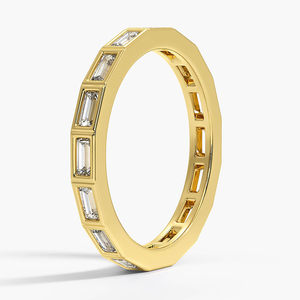 Anillo de Diamantes con Corte Baguette y Engaste Completo en Bisel LR - Product Image 2