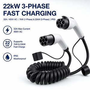 Cable de Carga para Vehículos Eléctricos Chinos Tipo 2 a GBT, Cable en Espiral para Cargador de Coche, Cable de Carga Tipo 2 a GB/T - Product Image 1