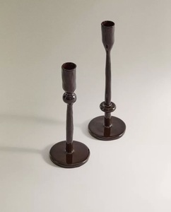 Support de bougie pilier sur mesure en fer plaqué laiton, fait main, pour centre de table de mariage, décoration de table pour fêtes à domicile - Product Image 2