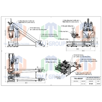 Machine de remplissage et d'emballage semi-automatique TBM-SS02-A-V de qualité export pour ensachage de 10kg-50kg de ciment, mortier et poudre