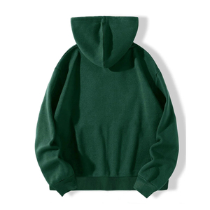 Sudadera Verde con Capucha y Cierre, con Estampado de Mariposas Brillantes, Unisex, Holgada, Informal, de Punto de Algodón, para Otoño - Product Image 2