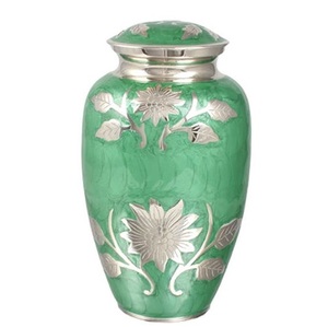 โกศบรรจุอัฐิโลหะทองเหลืองแกะสลักลายดอกไม้คลาสสิก AHO สำหรับผู้ใหญ่ สไตล์ยุโรป เป็นมิตรกับสิ่งแวดล้อม - Product Image 1