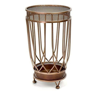 Luxury Gold Metal Umbrella Stand Holder For Entryway Modern Nordic Iron Art Umbrella Rack With Hooks And Drip <b>Tray</b> For Hotels - Product Image 6