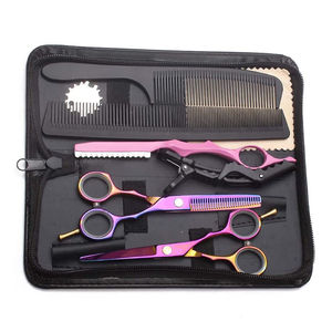 Reusable Blunt Barber <b>Thinning</b> Shears Kit <b>Mirror</b> Polish Stainless Steel Scissors Set Right-Handed 28 Teeth Short Handle Comb - Product Image 1