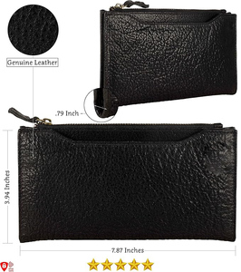 Portefeuille long en cuir véritable léger pour homme avec logo personnalisé, fermeture à bouton-pression, tendance, haute qualité, prix de gros OEM - Product Image 3